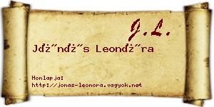 Jónás Leonóra névjegykártya