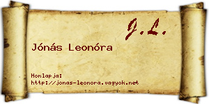 Jónás Leonóra névjegykártya